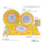 Yellow Flowers Pattern Custom Plate for Girls