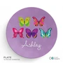 Bright Butterflies Custom Plate for Girls