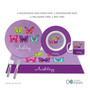 Bright Butterflies Custom Plate for Girls