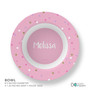 Sweet Glitter Dots Custom Plate for Girls