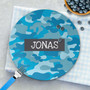 Blue Camouflage Kids Plate