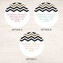 Black Chevron Label Set