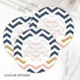 Blue Chevron Label Set