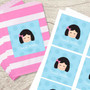 Girl Just Like Me Blue Gift Label Set