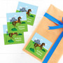 Cute Race Horse Gift Label Set