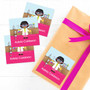 Cute Scientist Girl Gift Label Set