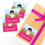 Cute Scientist Girl Gift Label Set