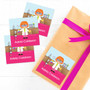 Cute Scientist Girl Gift Label Set