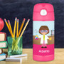 Cute Scientist Girl Thermos Bottle