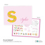 Flower Initial Custom Plate for Girls