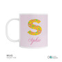 Flower Initial Custom Plate for Girls