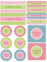 Classic Chevron Waterproof Labels Variety Pack (Set of 56)