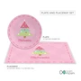 Modern Xmas Tree Pink Kids Plate