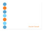 Cute Personalized Stationery Note Cards | Happy Dots In Blue