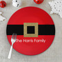 Shiny Santa's Belt Buckle Christmas Plate
