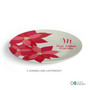Shiny Poinsettias Christmas Plate