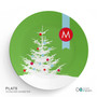 A Snowy Xmas Tree Christmas Plate