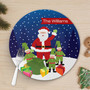 Santa And Elves Christmas Plate