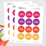 Girls Name on Chevron - Orange Waterproof Labels for Kids
