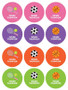 Girl Sports Waterproof Labels for Kids (Set of 48)