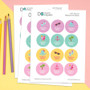 A Day at the Beach Waterproof Labels for Kids