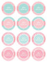 Pretty Quatrefoil Waterproof Labels for Kids (Set of 48)