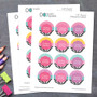 Colorful Zebra Waterproof Labels for Kids