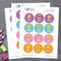 Girl Emojis Waterproof Labels for Kids