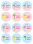 Sweet Flamingo Waterproof Labels for Kids (Set of 48)