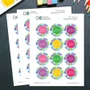 Happy Hearts Waterproof Labels for Kids