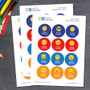Boy Emojis Waterproof Labels for Kids (Set of 48)