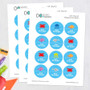 Cute Underwater Animals Waterproof Labels for Kids (Set of 48)