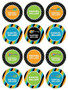 Guitar Sounds Waterproof Labels for Kids (Set of 48)