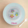 Three Owls Personalized Girls Bowl