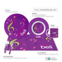 Girly Music Notes Kids Bowl