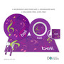 Girly Music Notes Kids Bowl
