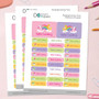 Sweet Unicorns Labels Rectangular Pack