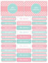 Pretty Quatrefoil Labels Rectangular Pack (Set of 128)