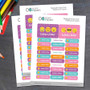 Girl Emojis Labels Rectangular Pack