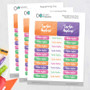 Bold Colorful Name Labels Rectangular Pack