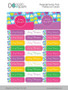 Happy Hearts Waterproof Labels Rectangular Pack (Set of 128)