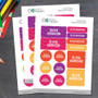 Girls Name on Chevron - Orange  Waterproof Labels Variety Pack