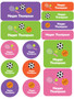 Girl Sports Waterproof Labels Variety Pack (Set of 56)