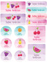 Yummy Fruits Waterproof Labels Variety Pack (Set of 56)