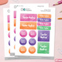 Bold Colorful Name Waterproof Labels Variety Pack