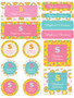 Flower Initial Waterproof Labels Variety Pack (Set of 56)