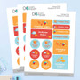 Ready For The Beach Waterproof Labels Variety Pack (Set of 56)