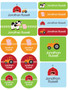 Farm Life Waterproof Labels Variety Pack (Set of 56)