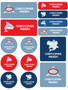 Shark Tales Waterproof Labels Variety Pack (Set of 56)