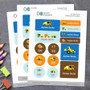 Construction Site Waterproof Labels Variety Pack (Set of 56)
